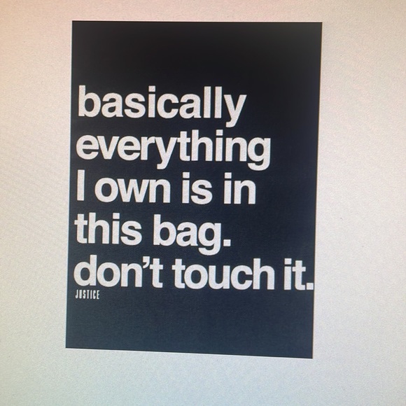 Justice Girls Backpack, Lunch Tote and Pencil Case, 3-Piece Set Black Star Print - Picture 6 of 6